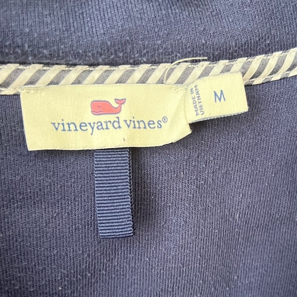 Vineyard Vines Classic Whale Embroidered Shep Shirt Deep Bay Sweater Size M - Picture 4 of 8